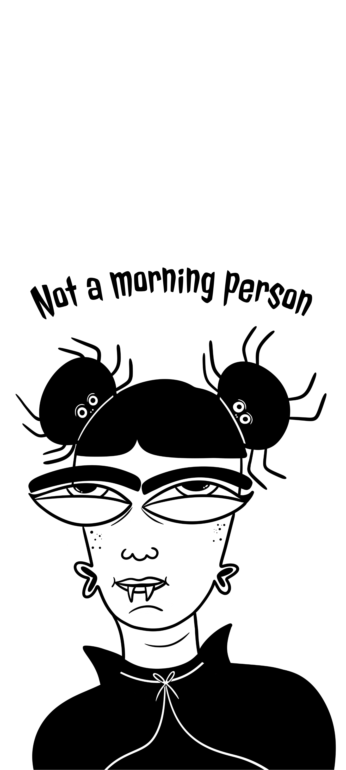 A hand-drawn face, sized for a phone lock screen